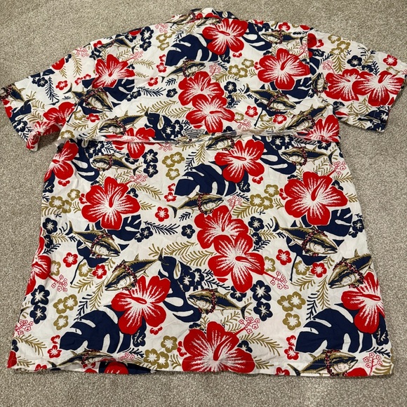 Columbia PFG Shirt Men’s XL Hawaiian Hibiscus Trollers Best Fishing Gear - Picture 3 of 8